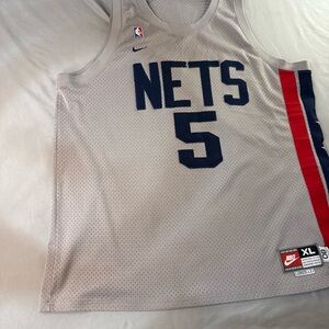 Vintage Jason Kidd Nike Nets Basketball Jersey - Gray